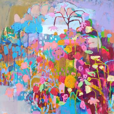 Print of Abstract Expressionism Floral Paintings by Simona Vojteskova