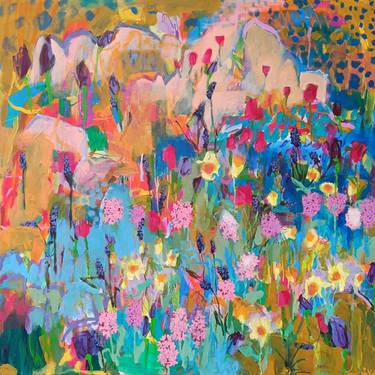 Print of Abstract Expressionism Floral Paintings by Simona Vojteskova