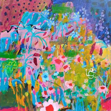 Print of Abstract Expressionism Floral Paintings by Simona Vojteskova
