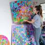 abstract floral painting