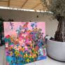 large abstract floral painting