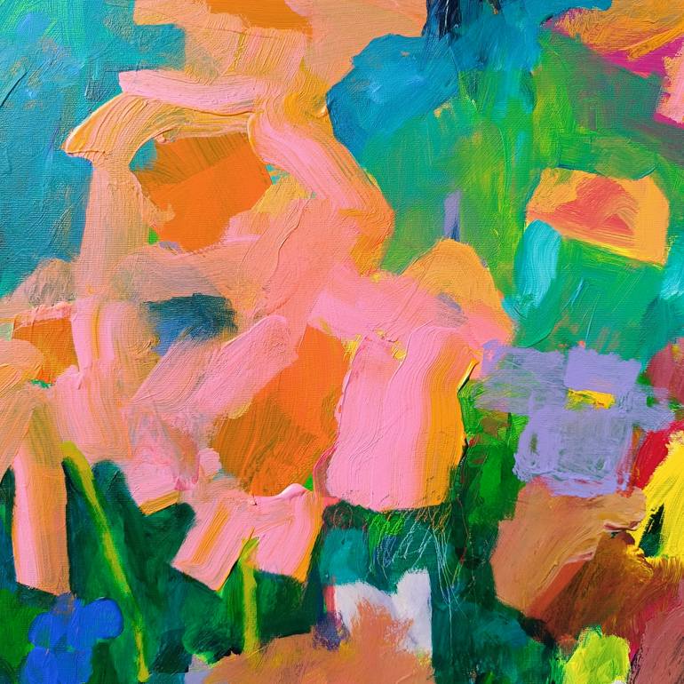 Original Abstract Floral Painting by Simona Vojteskova