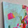 small abstract painting with flowers