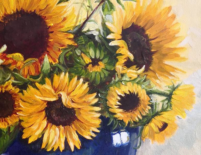 Original Fine Art Floral Painting by Jane Lantsman