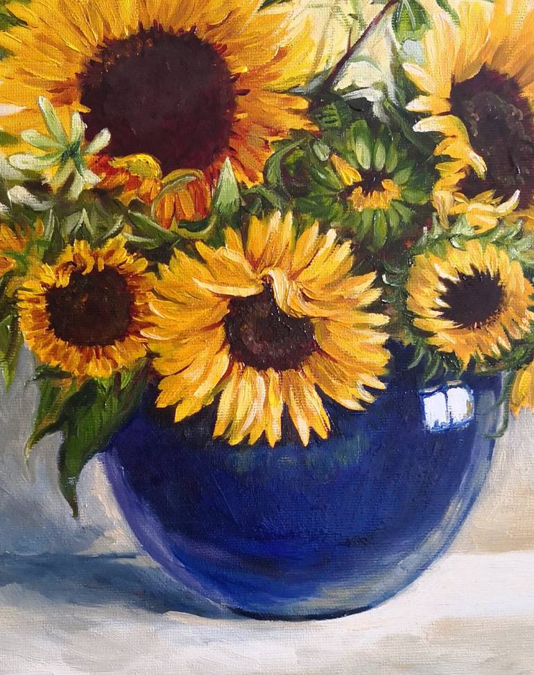 Original Fine Art Floral Painting by Jane Lantsman