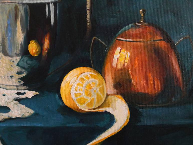 Original Expressionism Still Life Painting by Jane Lantsman