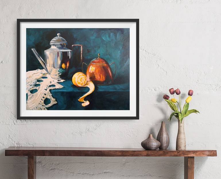 Original Expressionism Still Life Painting by Jane Lantsman