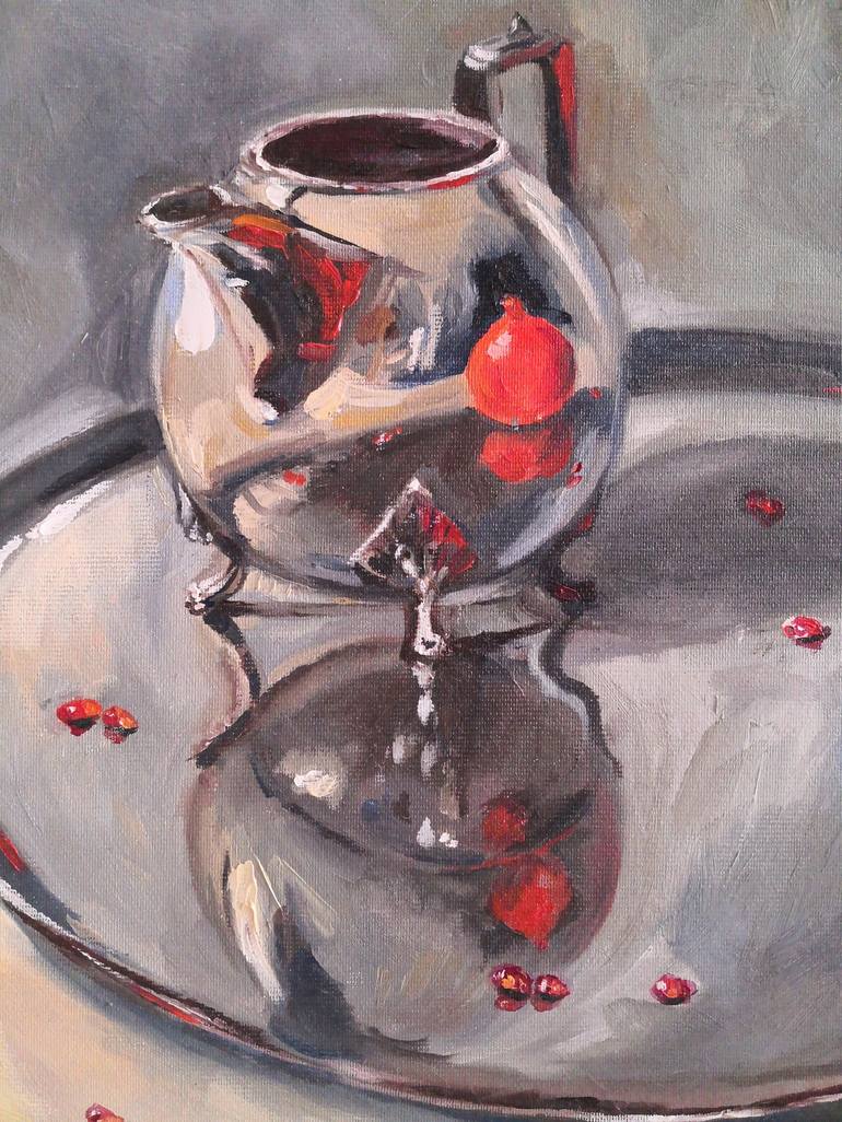 Original Expressionism Still Life Painting by Jane Lantsman