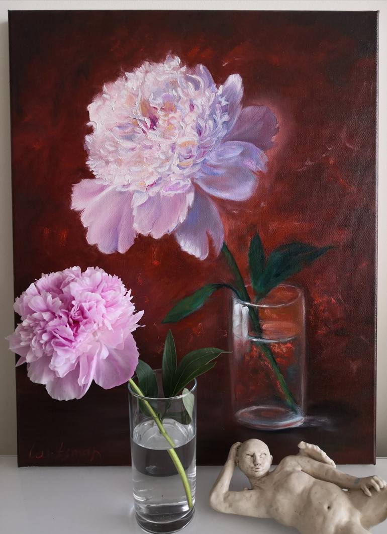 Original Floral Painting by Jane Lantsman