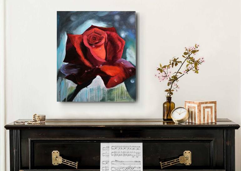 Original Expressionism Floral Painting by Jane Lantsman