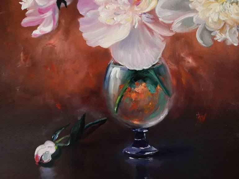 Original Floral Painting by Jane Lantsman