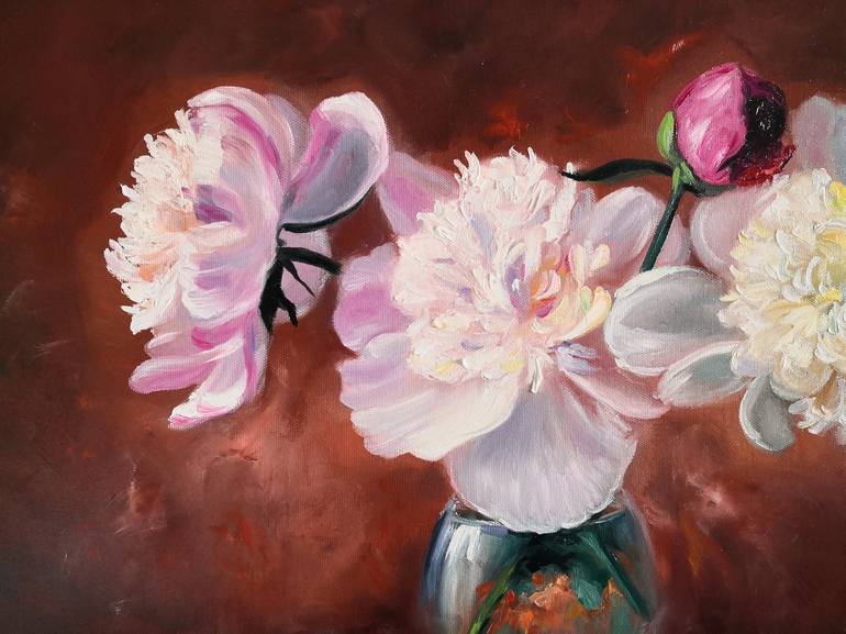 Original Floral Painting by Jane Lantsman
