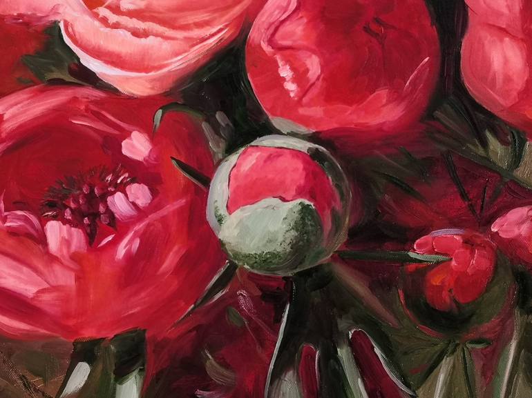 Original Floral Painting by Jane Lantsman