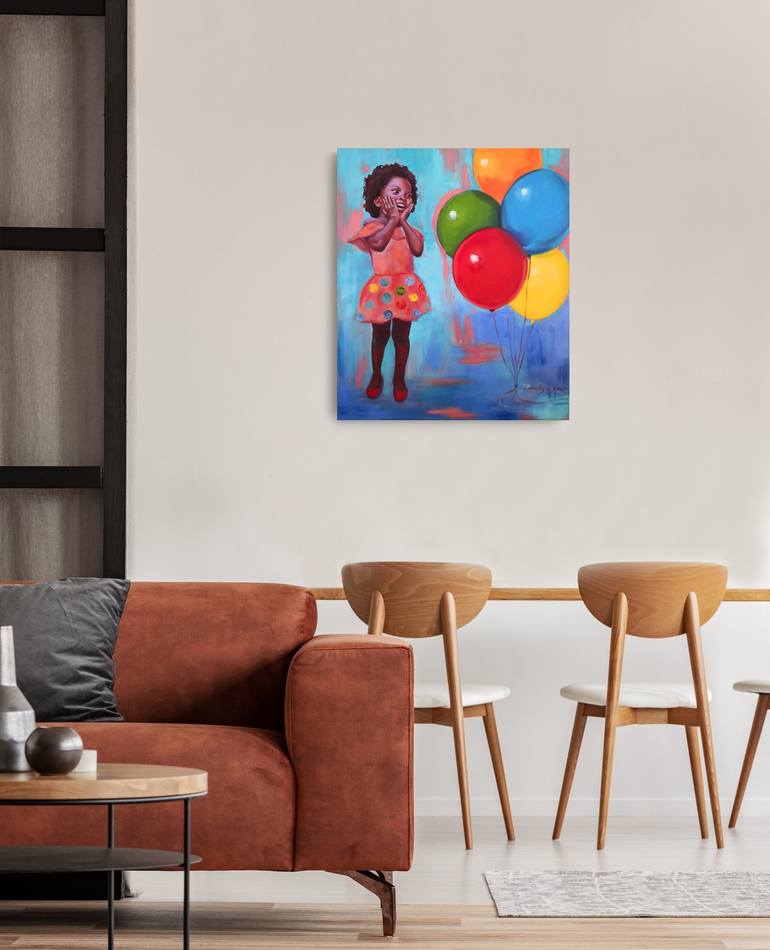 Original Figurative Kids Painting by Jane Lantsman