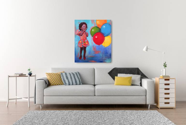 Original Figurative Kids Painting by Jane Lantsman