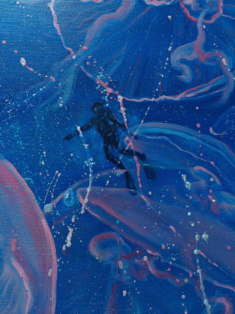 Original Abstract Expressionism Water Painting by Jane Lantsman