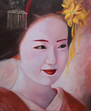 Tenderness. Geisha in kimono portrait number 9 thumb