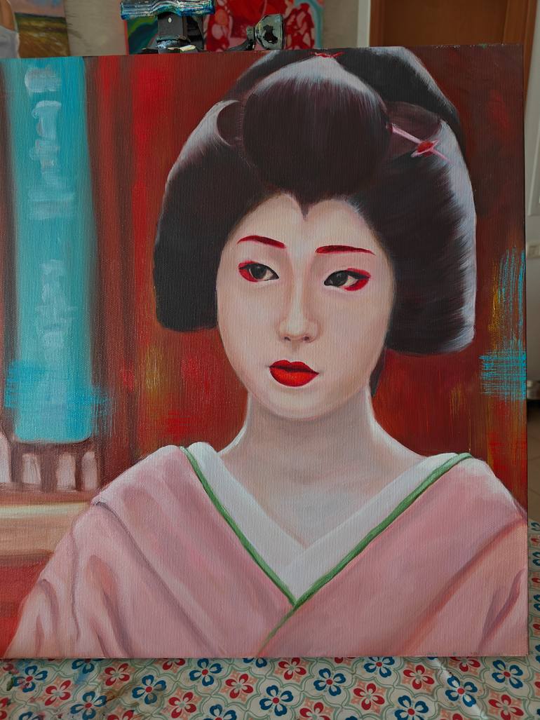 Original Figurative Women Painting by Jane Lantsman