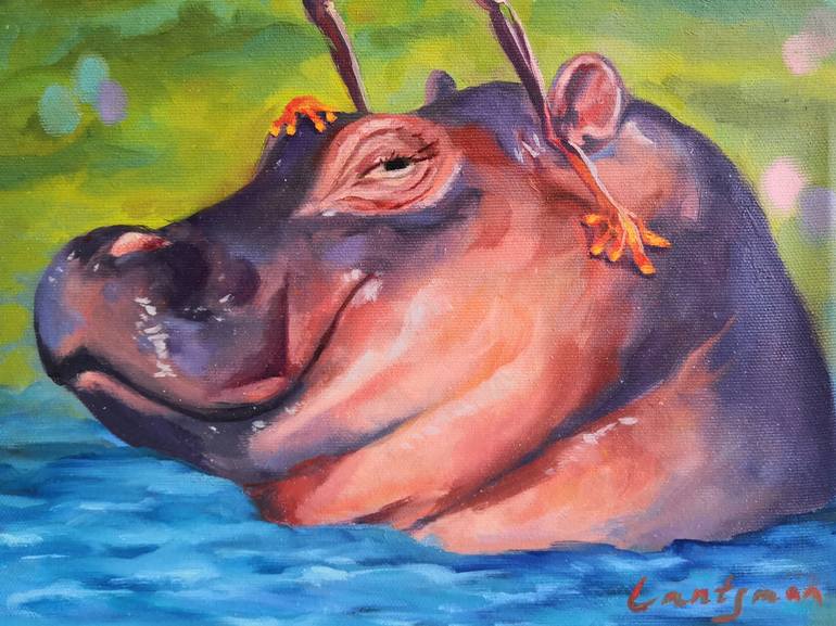 Original Animal Painting by Jane Lantsman