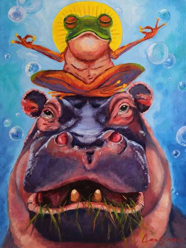 Original Expressionism Humor Paintings by Jane Lantsman