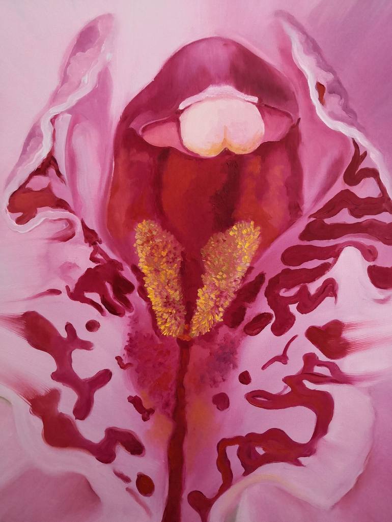 Original Expressionism Floral Painting by Jane Lantsman