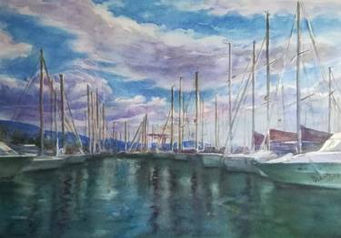 Original Yacht Paintings by Natalia Oleksiienko-Fardelli