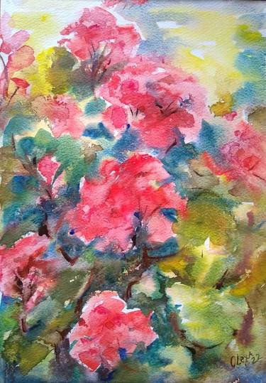 Print of Expressionism Floral Paintings by Natalia Oleksiienko-Fardelli