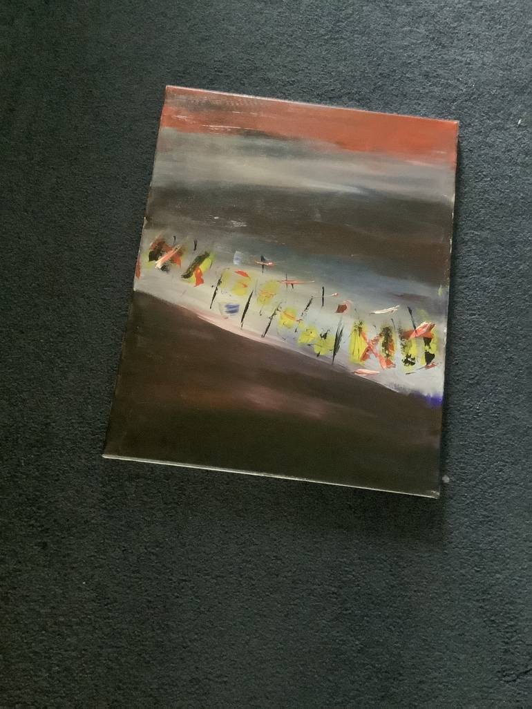 Original Art Deco Abstract Painting by Line Idea