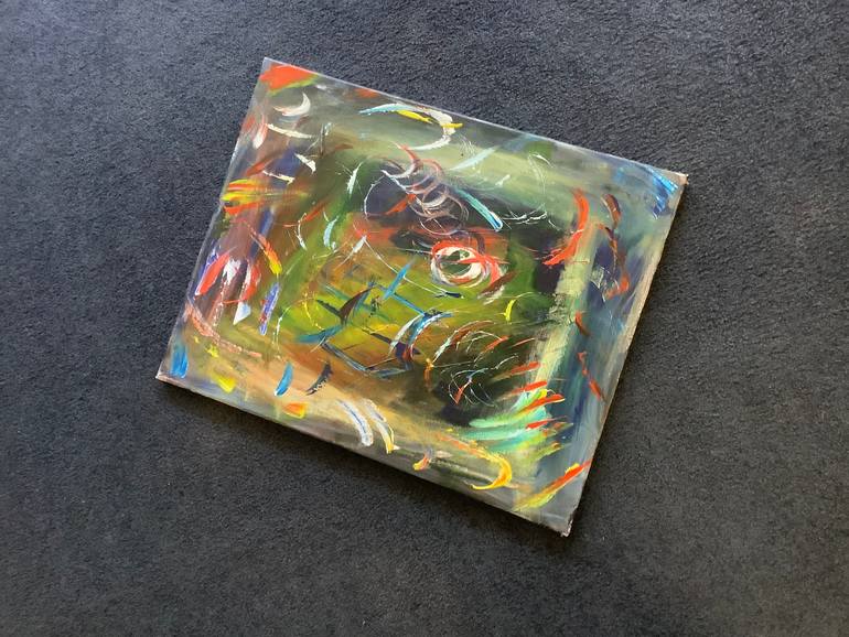 Original Art Deco Abstract Painting by Line Idea