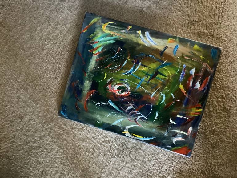 Original Art Deco Abstract Painting by Line Idea
