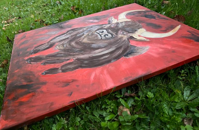 Original Abstract Expressionism Animal Painting by Tatiana Dulac