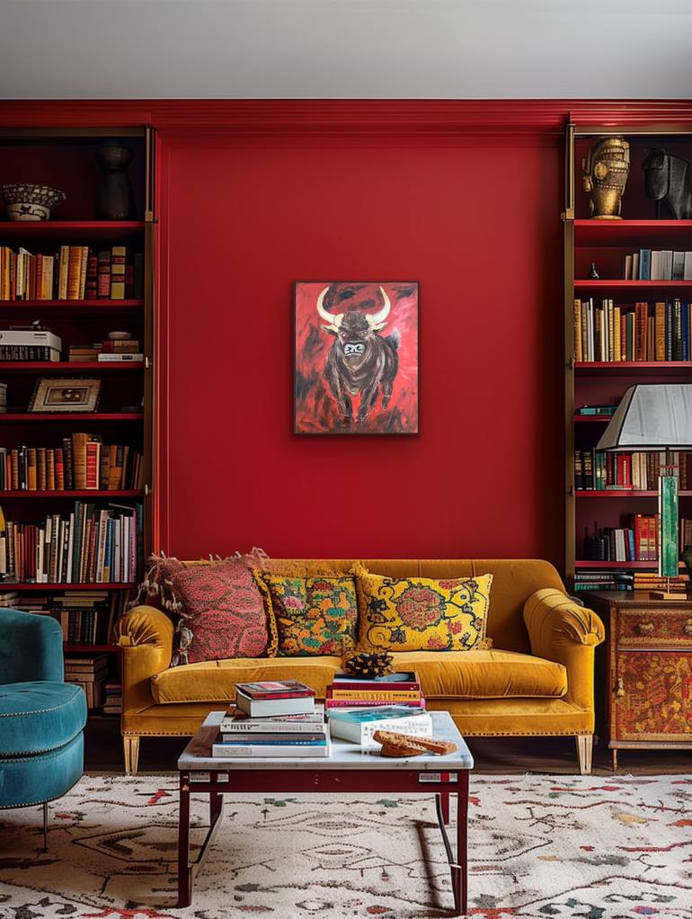 Original Abstract Expressionism Animal Painting by Tatiana Dulac