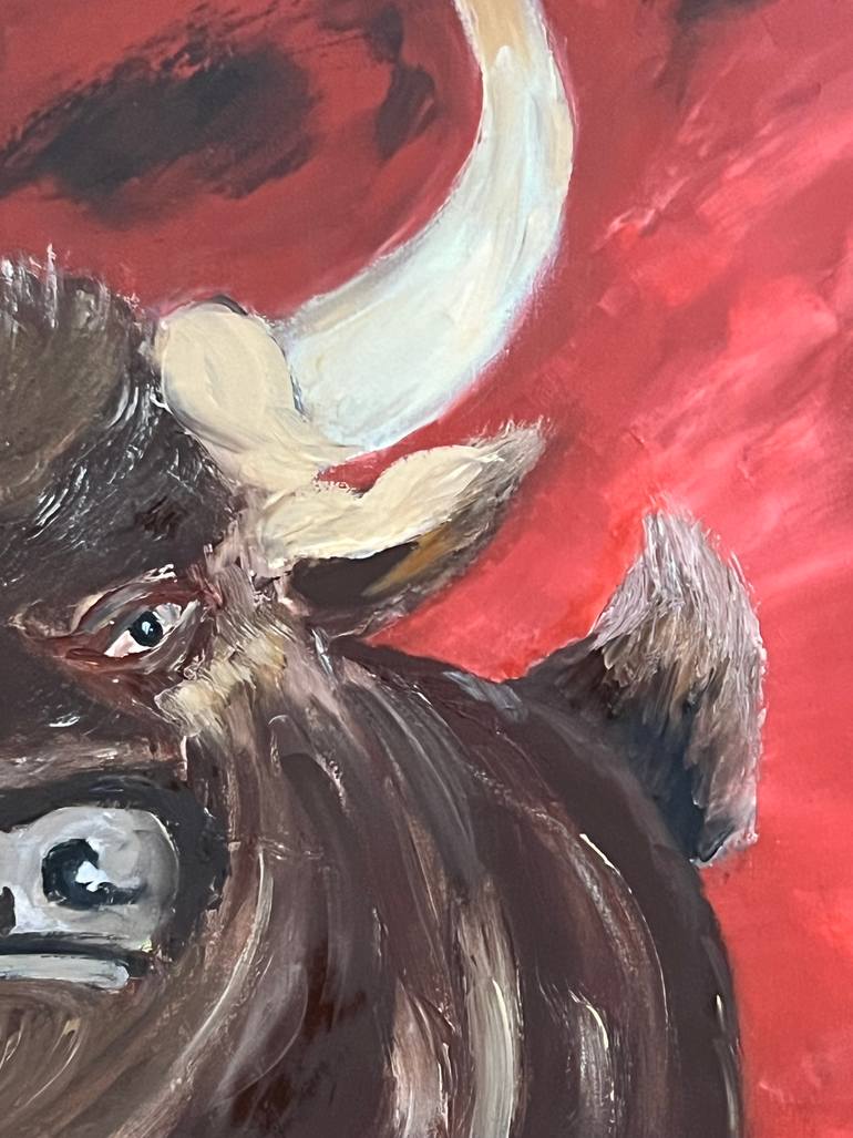 Original Abstract Expressionism Animal Painting by Tatiana Dulac