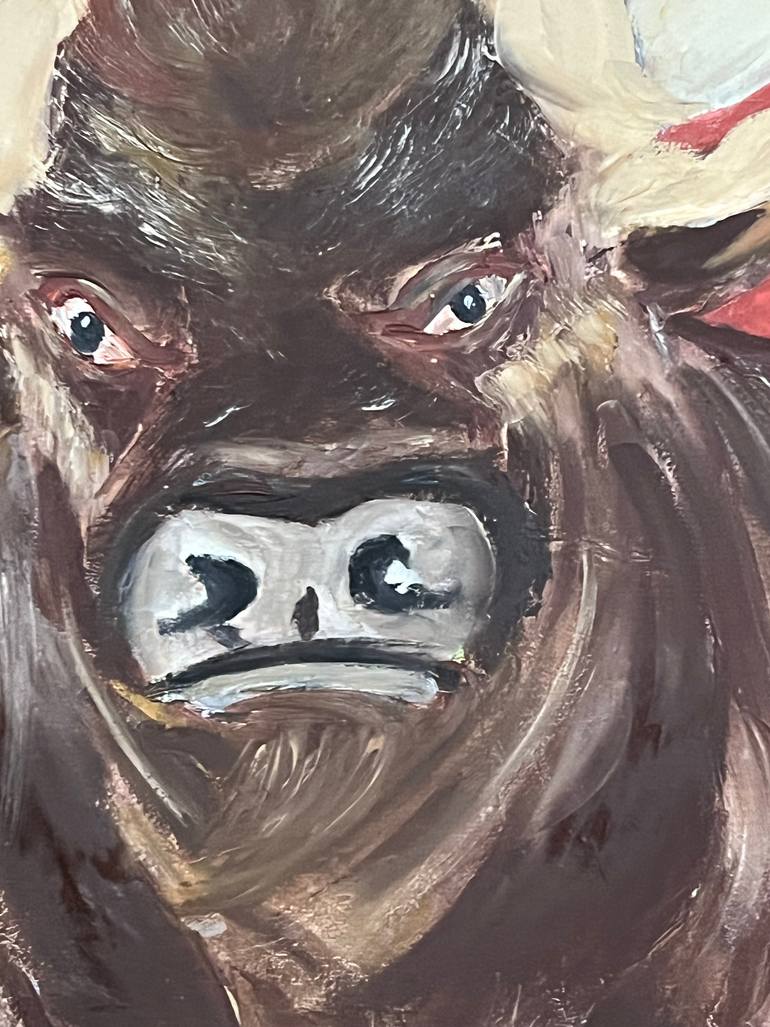 Original Abstract Expressionism Animal Painting by Tatiana Dulac