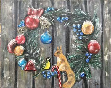 Original Art Deco Animal Painting by Tatiana Dulac