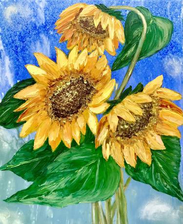 Picture of yellow sunflowers thumb