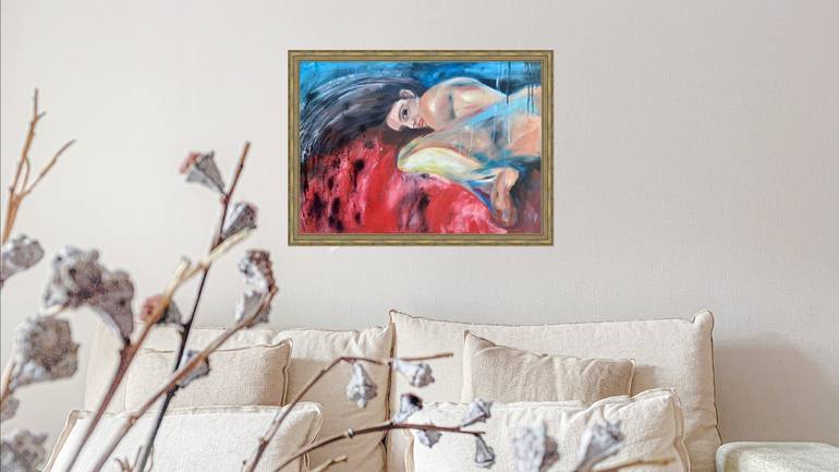 Original Abstract Expressionism Erotic Painting by Tatiana Dulac