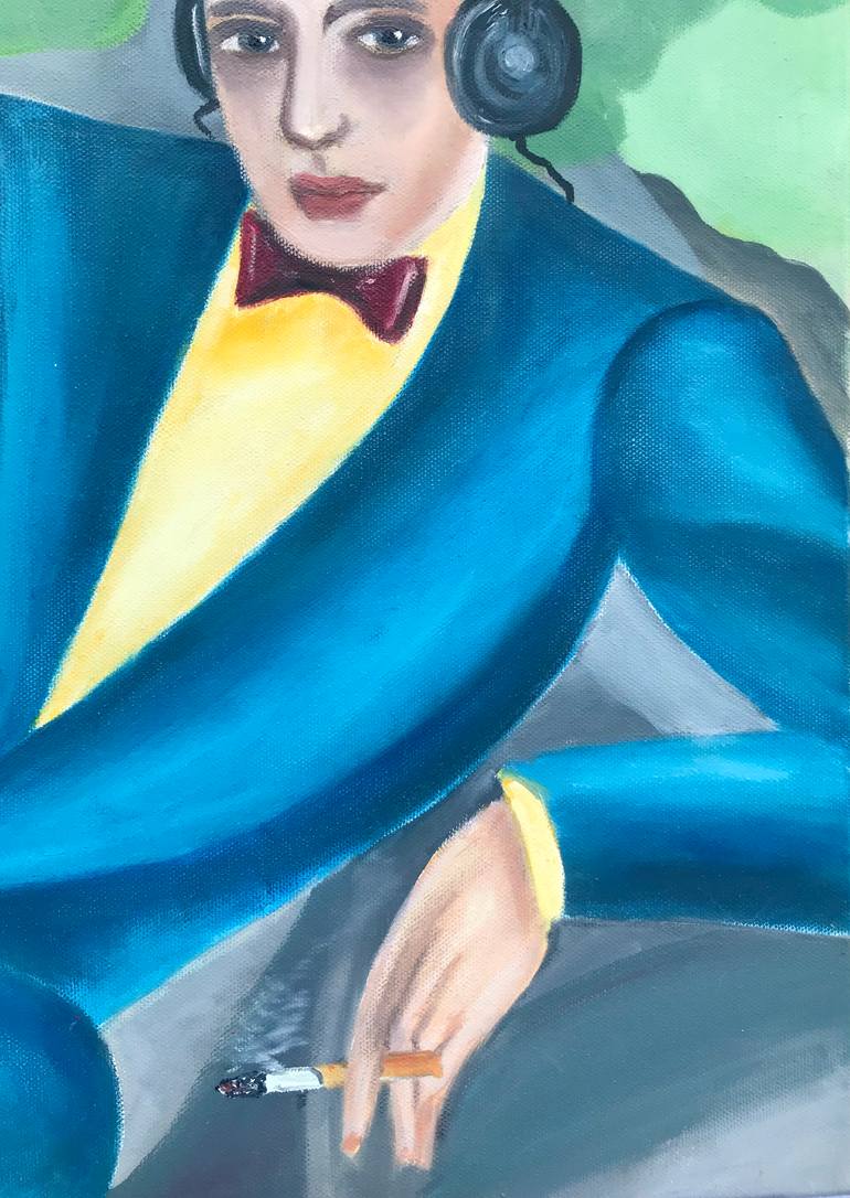 Original Abstract Expressionism Men Painting by Tatiana Dulac