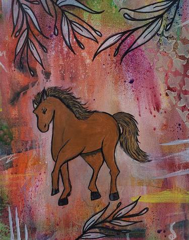 Original Abstract Horse Paintings by Shannon Shine