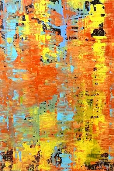 Original Abstract Expressionism Abstract Paintings by Virendra Kumar