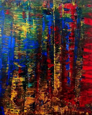 Original Abstract Expressionism Abstract Paintings by Virendra Kumar