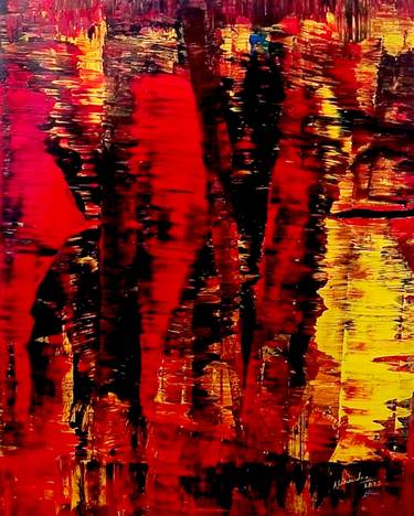 Original Abstract Expressionism Abstract Paintings by Virendra Kumar