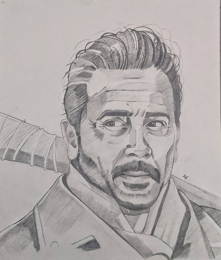 A drawing of Negan done by me(using Draw it, too' s tutorial) :  r/thewalkingdead