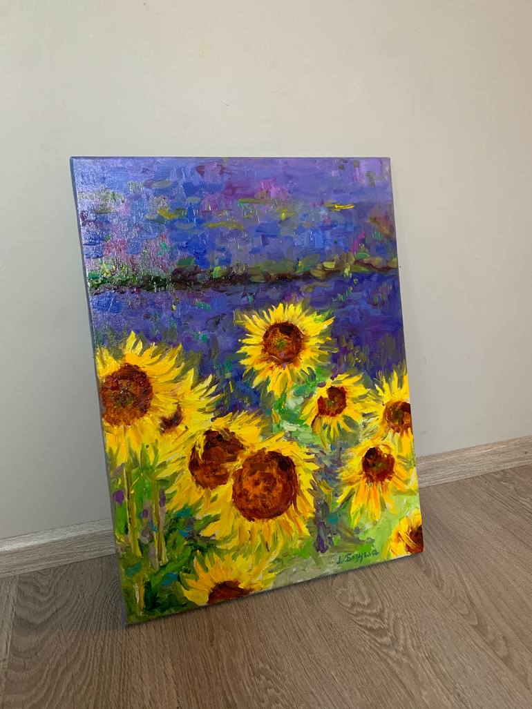 Original Impressionism Floral Painting by Liudmyla Bezugla