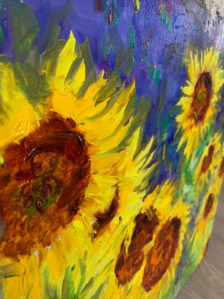 Original Impressionism Floral Painting by Liudmyla Bezugla