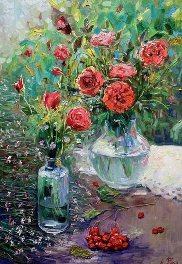 Original Floral Paintings by Lyudmila Bezuglaya