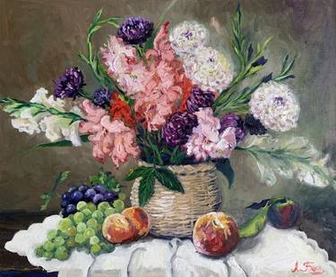 Original Impressionism Floral Paintings by Lyudmila Bezuglaya