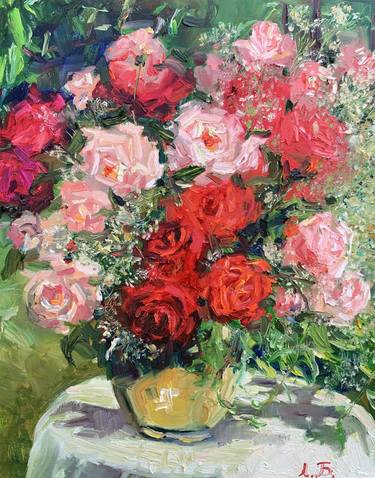 Original Impressionism Floral Paintings by Lyudmila Bezuglaya