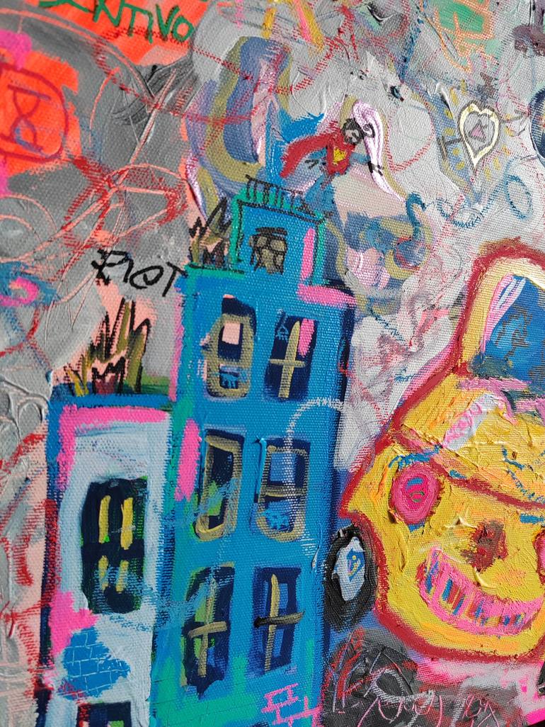 Original Neoexpressionism Cities Painting by Mauro Di Berardino