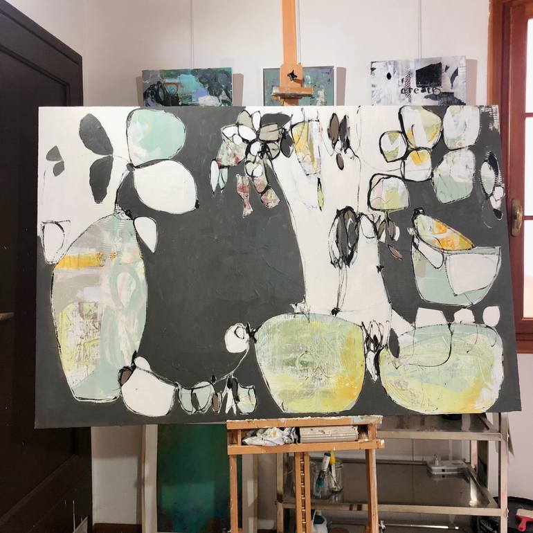 Original Abstract Expressionism Abstract Painting by Lynette Reed
